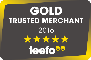 Feefo Gold trusted merchant badge